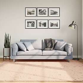 vidaXL Mjuk matta med kort lugg tvättbar puderrosa 200x200 cm 375156