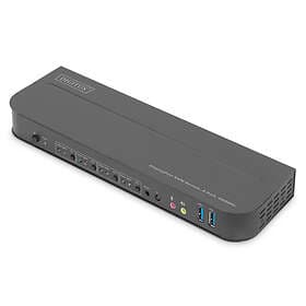 Digitus DS-12890 KVM Switch 4-Port 4K60Hz 4 x DP in 1 x DP/HDMI out