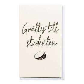 Studentkort 10/17 cm grattis