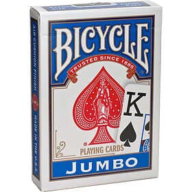 Bicycle kortlek Poker Jumbo Index (blue)