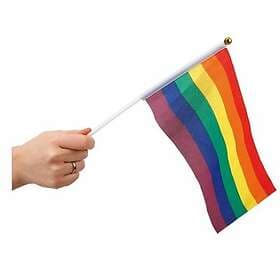 Pride flagga på pinne 6-pack