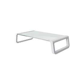 Monta Glass Monitor Stand, White