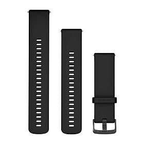 Garmin Quick Release Armband 22 Mm Silikon, Svart/skifergrå