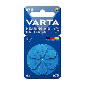 Varta 675 Hörapparatsbatterier, 6 St