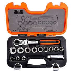 Bahco S140T Hylsnyckelsats med Genomgående Hylsor 10-24mm (12st hylsor)