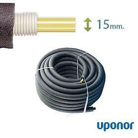 Uponor 50 meter Universal Pex Rör-i-Rör med isolering 15 mm till vatten och värme