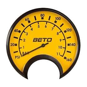 BETO Floor Pump With Pressure Gauge Gul,Svart 160 Psi
