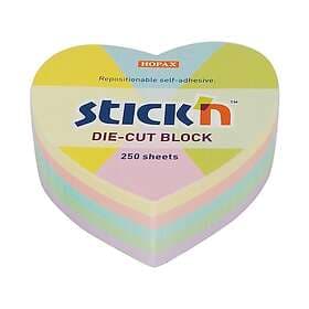 Stick'n Pastellkub Hjärta 64x67 mm