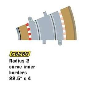 Scalextric 1:32 Rad 2 Inner borders & barrier