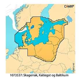 C-Map Skagerrak. Kattegat & Baltic Sea Discover X Card Gul