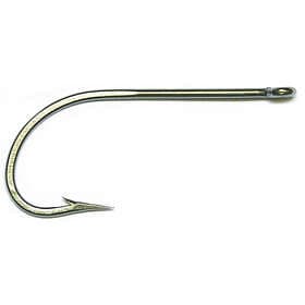 Mustad Rostfritt stål enkelkrok, rak 1/0