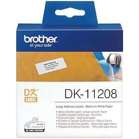 Brother Etiketter Adress Stor DK-11208, 38x90mm, 400/fp