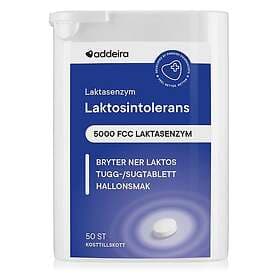 Addeira Laktasenzym Tuggtabletter vid laktosintolerans, 50 st