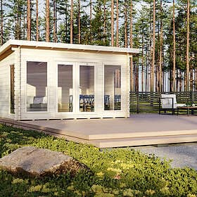 Luoman Stuga Lillevilla Luosto m2 fritidshus med pulpettak 11,7m2 0134 39 30 09 M2