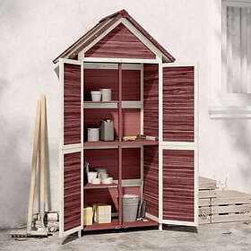 vidaXL Trädgårdsbod mocka-brun 89x52,5x175 cm massiv furu
