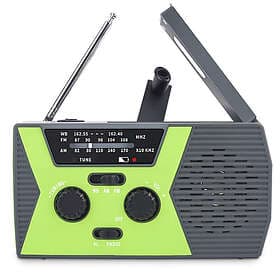 Briv Vevradio med solceller och powerbank