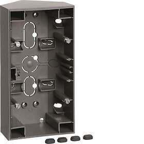 Hager 6319481404 Hörnbox 2-fack, S1 Silver