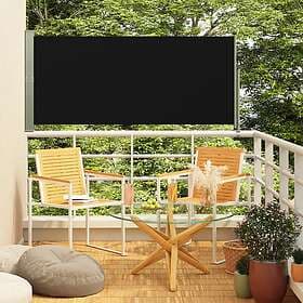vidaXL Infällbar sidomarkis 140x300 cm svart 317832