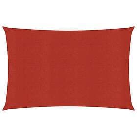 vidaXL Solsegel 160g/m² röd 3,5x5 m HDPE 311627