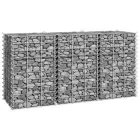 vidaXL Gabioner 3 st 30x30x50 cm järn 151248