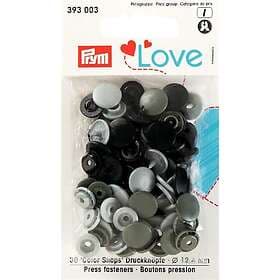 Prym Love Color Snaps blandade gråa 30 st