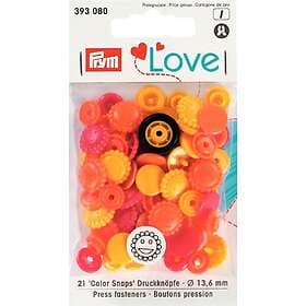 Prym Love Color Snaps blandade Blomma 21 st GUL/RÖD/ORANGE