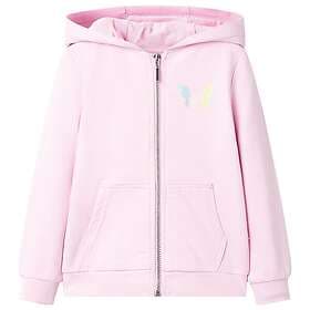 vidaXL Barnhoodie ljusrosa 128 10852