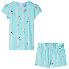 vidaXL Barnpyjamas med korta ärmar för barn ecru 104 11395