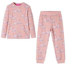 vidaXL Pyjamas med långa ärmar för barn ljusrosa 104 14225