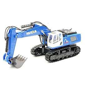 HuiNa Grävmaskin Blå m/Metalllåda 1:18