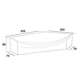 Hillerstorp Möbelskydd Till hörnsoffor 235-235 x 75 x 80 cm