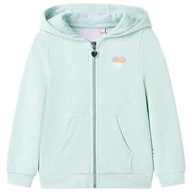 vidaXL Barnhoodie med dragkedja ljus mintgrön mix 104 10990