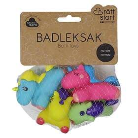 Rätt Start Badleksaker, Enhörningar, 4-pack
