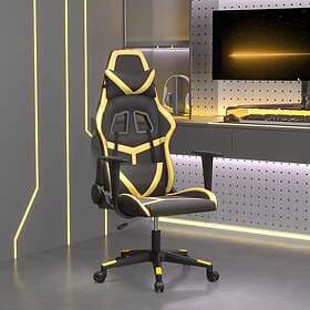 vidaXL Gamingstol svart och guld konstläder 3143667
