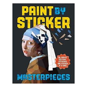 Hermoli Paint by sticker masterpieces, färglägg 12 klassiska mästerverk med klistermärken