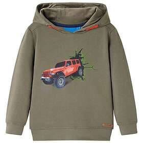 vidaXL Tröja med huva för barn khaki 104 13385