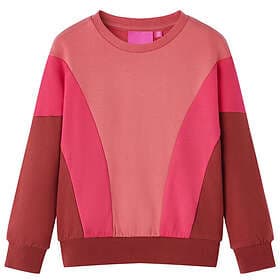 vidaXL Tröja för barn färgblock rosa och henna 140 13993