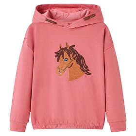 vidaXL Tröja med huva för barn gammelrosa 92 14034