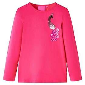 vidaXL T-shirt med långa ärmar för barn stark rosa 128 13592