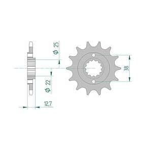 Afam 24505 Front Sprocket Silver 15t