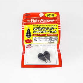 Fish Arrow Free Rig Sinker Tungsten Fat 10g (2-pack)