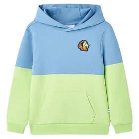 vidaXL Barnhoodie blå och mjuk gul 116 12596