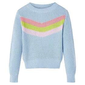 vidaXL Stickad tröja för barn blå 116 14699