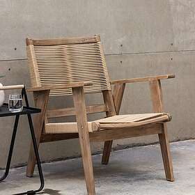Venture Home Loungefåtölj Peter Loungechair Acacia Dark brown Beige 9611-666