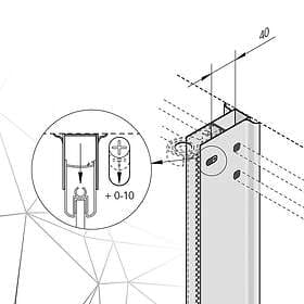 Bathlife Rördragningsprofil Påbyggnad Svart Aluminium påbyggnad MÅNGSIDIG Alum 40857971