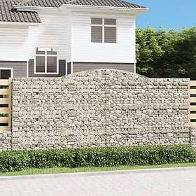 vidaXL Gabioner bågformade 10 st 400x50x180/200 cm galvaniserat järn 3147056