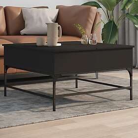 vidaXL Soffbord svart 80x80x45 cm konstruerat trä och metall 845401