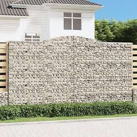 vidaXL Gabioner bågformade 9 st 400x50x220/240 cm galvaniserat järn 3147081