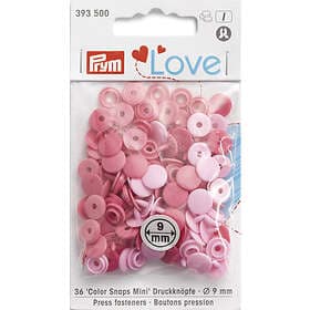 Prym Love Color Snaps ljus & mörk rosa