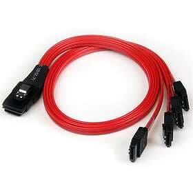 Star Tech Kabel 50 cm SFF-8087 till 4x SATA intern Mini SAS till SATA omvänd SATA/SAS- 50 cm